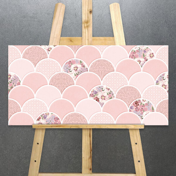 Gạch trang trí ốp tường NK39341 – Rainbow Series Hải Sơn 300x600 bề mặt bóng, hồng pastel