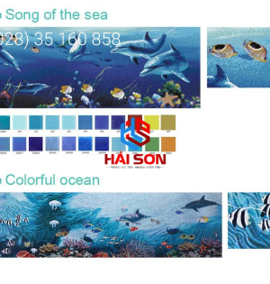 VTPTranh 25_20mm x 20mm Gạch Mosaic Tranh Hồ Bơi