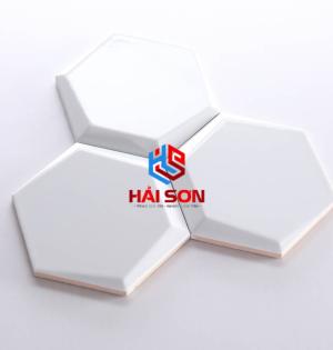 DASM1715800_87*173*150mm Gạch Lục Giác Trắng Bóng Vát
