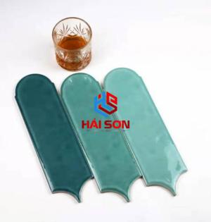 DAS L90300-03_90*300mm Gạch Thẻ Lông Vũ Bóng Lượn Xanh Mint