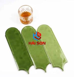 DASL90300-11_90*300mm Gạch Thẻ Lông Vũ Bóng Lượn Xanh Matcha