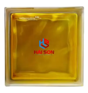 DASGKV_195x195x95 mm Gạch Kính Lấy Sáng Màu Vàng