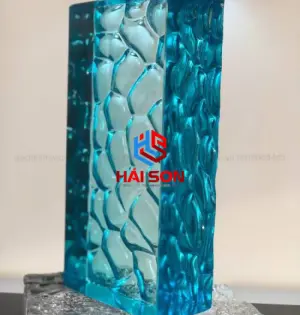 DASS7_Gạch Kính Khối Đặc Màu Xanh
