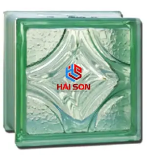 DAS_19x19x9.5 cm Gạch Kính Xanh Lá Đồng Tâm