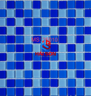 VTP25010_ 25mm x 25mm Gạch Thuỷ Tinh Hồ Bơi Mosaic