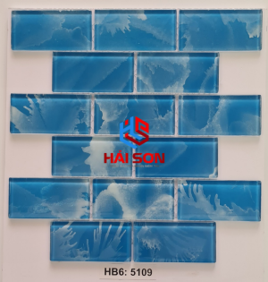 VTPHB6 - 5109_ 50x100mm Gạch Thuỷ Tinh Hồ Bơi Mosaic Vân Mây