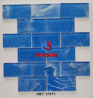 VTPHBT - 51013_ 50x100mm Gạch Thuỷ Tinh Hồ Bơi Mosaic Vân Mây