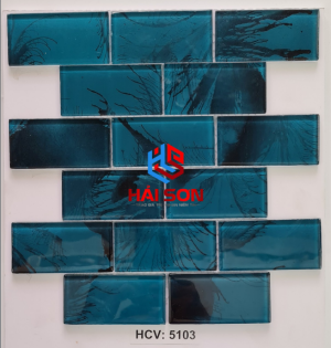 VTPHCV - 5103_ 50x100mm Gạch Thuỷ Tinh Hồ Bơi Mosaic Vân Mây