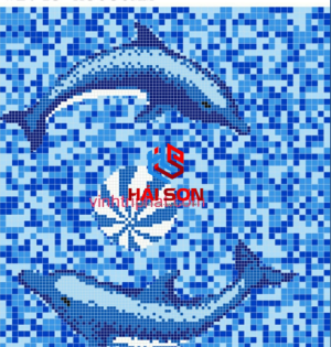 VTPTranh cá TR - 03_300mm x 300mm Gạch Mosaic Tranh Hồ Bơi