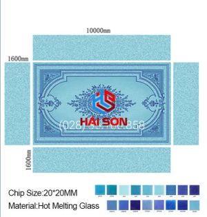 VTPTranh 22_20mm x 20mm Gạch Mosaic Tranh Hồ Bơi