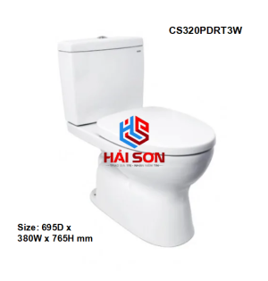 TOTO Bồn cầu hai khối, nắp đóng êm TC385VS CS320PDRT3W