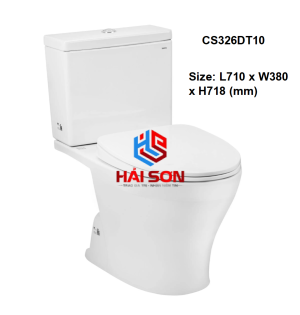 TOTO Bồn cầuhai khối có nắp đậy và bệ ngồi đóng êm TC395VS CS326DT10XW