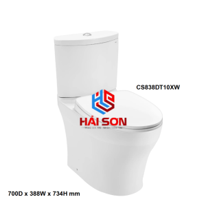 TOTO Bồn cầu hai khối, nắp đóng êm TC385VS CS838DT10XW