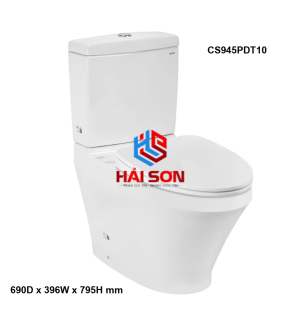 TOTO Bồn cầu liền khối, nắp đóng êm TC395V CS945PDT10XW