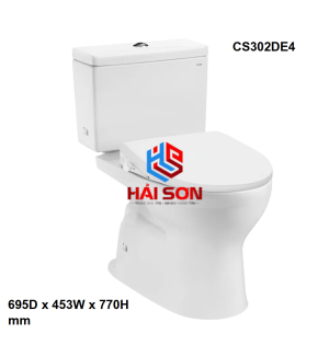 TOTO Bồn cầu hai khối với nắp và bệ ngồi Eco-washer TCW1211 CS302DE4W