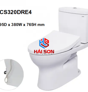 TOTO Bồn cầu hai khối với nắp và bệ ngồi Eco-washer TCW1211A CS320DRE4