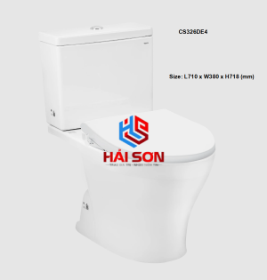 TOTO Bồn cầu hai khối với nắp và bệ ngồi ECOWASHER TCW07S CS326DE4