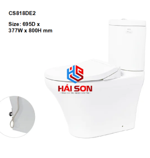 TOTO Bồn cầu hai khối với nắp và bệ ngồi Eco-washer TCW07S CS818DE2