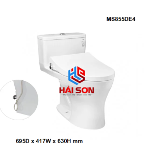 TOTO Bàn cầu một khối, nắp đóng êm kèm vòi rửa nước lạnh TCW1211A MS855DE4XW