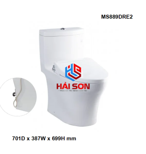 TOTO Bàn cầu một khối, nắp đóng êm kèm vòi rửa nước lạnh TCW07S MS889DRE2