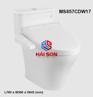TOTO Bàn cầu một khối kèm nắp rửa điện tử WASHLET dòng C2 – TCF23460AAA  MS857CDW17