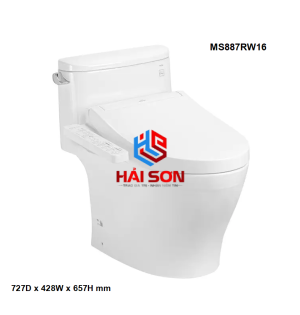 TOTO Bàn cầu một khối kèm nắp rửa điện tử WASHLET dòng C2 MS887RW16