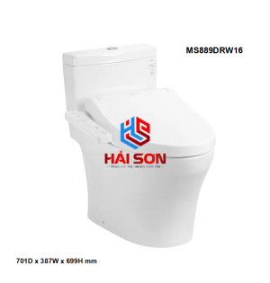 TOTO Bàn cầu một khối kèm nắp rửa điện tử WASHLET dòng C2 MS889DRW16