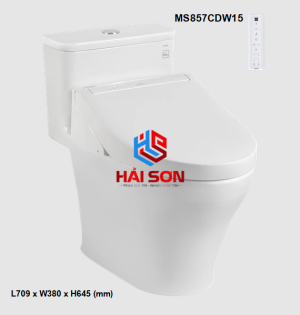 TOTO Bàn cầu một khối kèm nắp rửa điện tử WASHLET dòng C5 – TCF24460AAA MS857CDW15