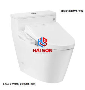 TOTO Bàn cầu 1 khối kèm nắp rửa điện tử WASHLET dòng C2 TCF23460AAA MS625CDW17