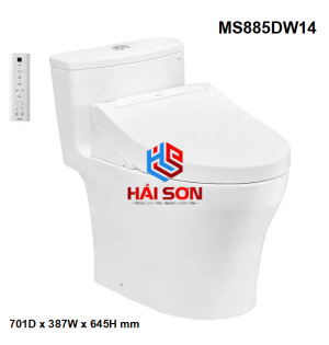 TOTO Bàn cầu một khối kèm nắp rửa điện tử WASHLET dòng C5 MS885DW14