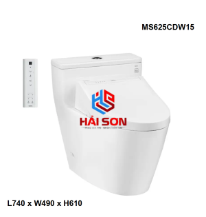 TOTO Bàn cầu 1 khối kèm nắp rửa điện tử WASHLET dòng C5 TCF24460AAA MS625CDW15