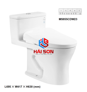 TOTO Bàn cầu 1 khối kèm nắp rửa điện tử WASHLET dòng S7 – TCF47360GAA MS855CDW23