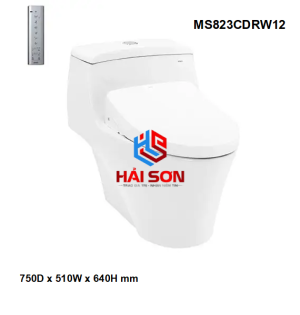 TOTO Bàn cầu một khối kèm nắp rửa điện tử WASHLET dòng S7 TCF4911EZ MS823CDRW12