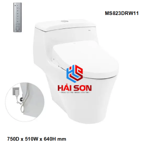 TOTO Bàn cầu một khối kèm nắp rửa điện tử WASHLET dòng S7 TCF4911Z MS823DRW11