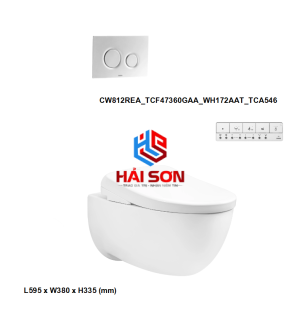 TOTO Bàn cầu treo tường kết hợp nắp rửa điện tử WASHLET dòng S7 – TCF47360GAA