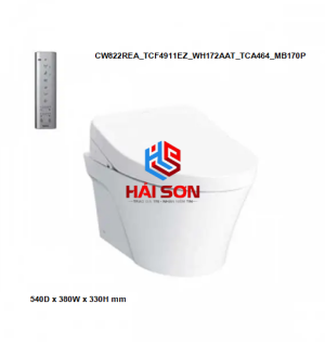 TOTO Bàn cầu treo tường kèm nắp rửa điện tử WASHLET dòng S7 (Có tính năng xả tự động) CW822REA_TCF4911EZ_WH172AAT_TCA464_MB170P