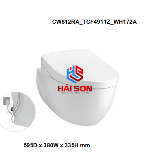 TOTO Bàn cầu treo tường LP Series kèm nắp rửa điện tử WASHLET CW812RA_TCF4911Z_WH172A