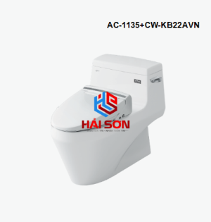 INAX Bồn cầu 1 khối kết hợp nắp rửa điện tử AC-1135+CW-KB22AVN