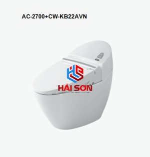 Bồn cầu 1 khối kết hợp nắp rửa điện tử AC-2700+CW-KB22AVN