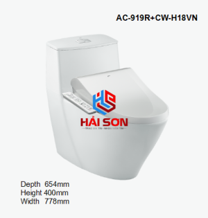 INAX Bồn cầu 1 khối kết hợp nắp rửa điện tử AC-919R+CW-H18VN