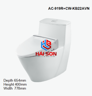 INAX Bồn cầu 1 khối kết hợp nắp rửa điện tử AC-919R+CW-KB22AVN