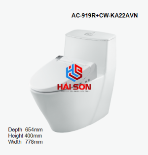 INAX Bồn cầu 1 khối kết hợp nắp rửa điện tử AC-919R+CW-KA22AVN