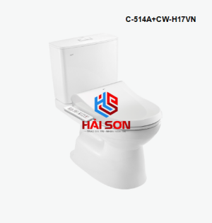 INAX Bồn cầu 2 khối kết hợp nắp rửa điện tử C-514A+CW-H17VN