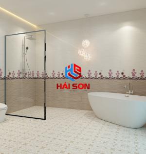 NK4428_300×600 Gạch Bộ Ốp Tường Phối Cảnh Đồng Hoa