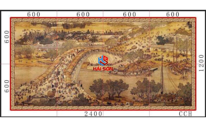 NK1041_1.2m2 X 2.4m2 Gạch Tranh