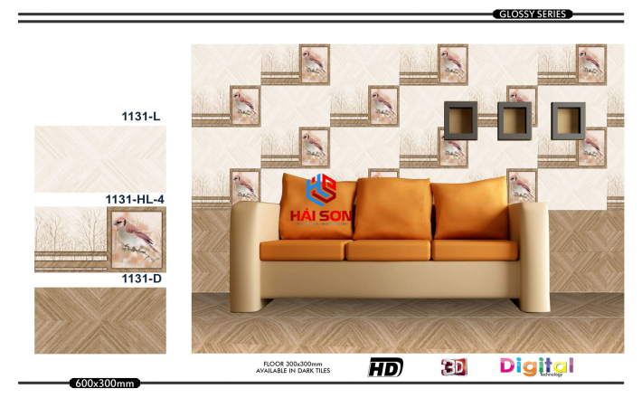 NK1131_300×600 Gạch Bộ Ốp Tường Phối Cảnh Thơ Mộng