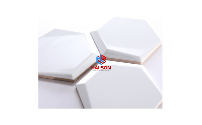 DASM1715800_87*173*150mm Gạch Lục Giác Trắng Bóng Vát