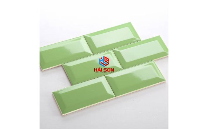 DASM751506X_75*150mm Gạch thẻ xanh cốm bóng vát