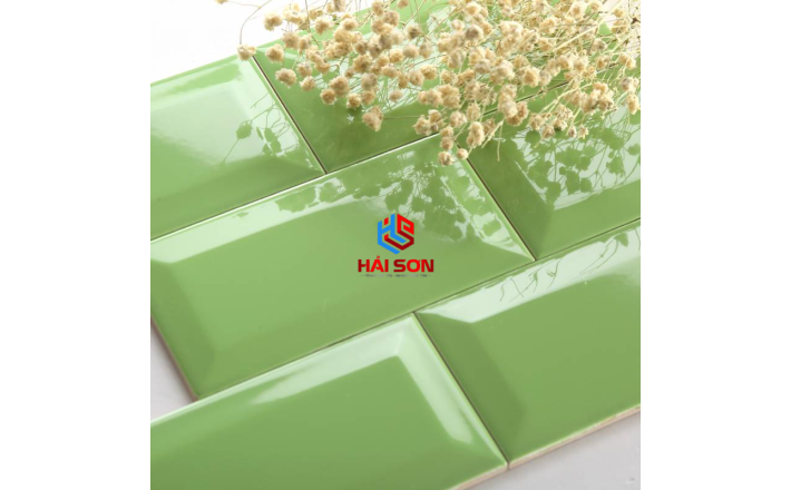 DASM751506X_75*150mm Gạch thẻ xanh cốm bóng vát