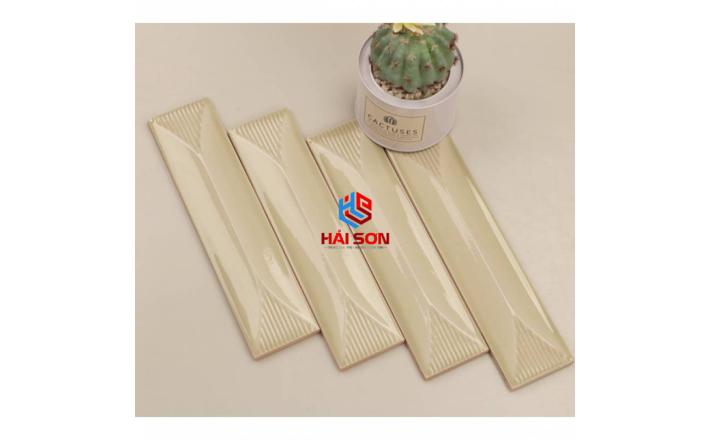 DASMGEC5B_65*265mm Gạch Thẻ Trang Trí Độc Đáo Be Bóng